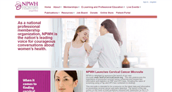 Desktop Screenshot of npwh.org